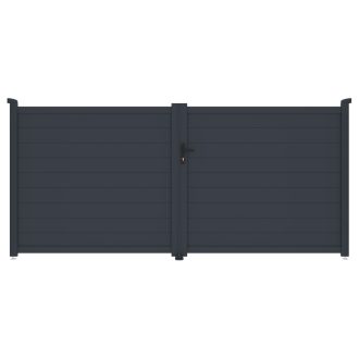   G21 Orlando 350x158 cm-es kétszárnyú kapu, antracit színben