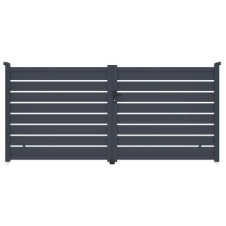   G21 Reno kapu 350x158 cm kétszárnyú, antracitszürke – sérült csomagolás